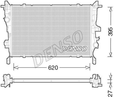 Радіатор двигуна, головний DENSO DRM09045