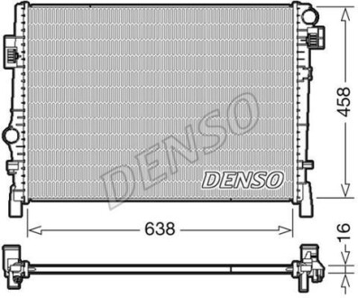 Радіатор двигуна, головний DENSO DRM09054