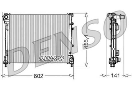 Радіатор, охолодження двигуна DENSO DRM09160