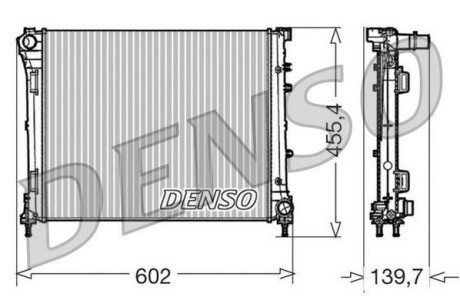 Радіатор, охолодження двигуна DENSO DRM09162