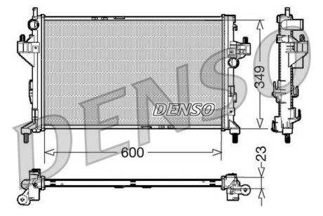 Радіатор, охолодження двигуна DENSO DRM20045