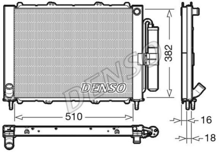 Радіатор, охолодження двигуна DENSO DRM23103