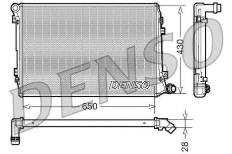 Радіатор, охолодження двигуна DENSO DRM32037