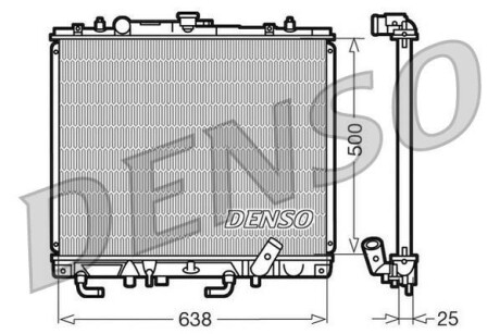 Радіатор, охолодження двигуна DENSO DRM45016