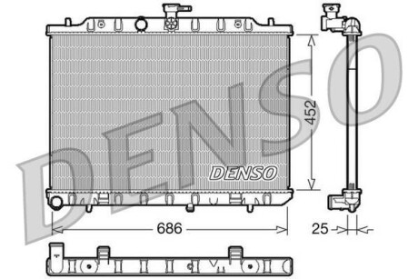 Радіатор, охолодження двигуна DENSO DRM46007 (фото 1)