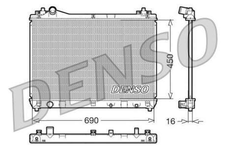 Радіатор, охолодження двигуна DENSO DRM47011