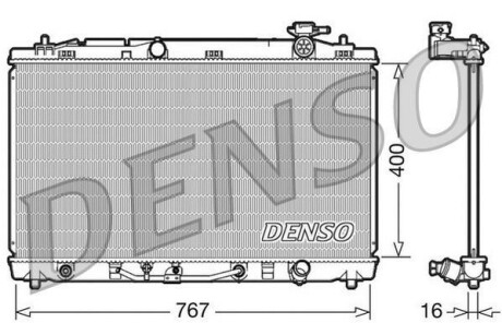 Радіатор, охолодження двигуна DENSO DRM50030 (фото 1)