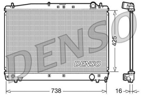 Радіатор, охолодження двигуна DENSO DRM50033