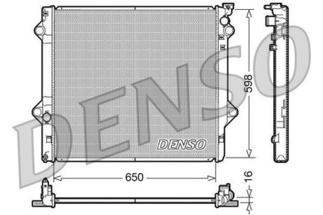 Радіатор, охолодження двигуна DENSO DRM50048