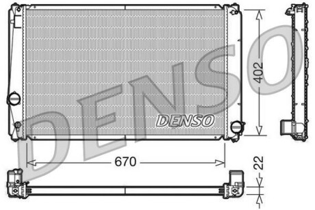 Радіатор, охолодження двигуна DENSO DRM50053 (фото 1)