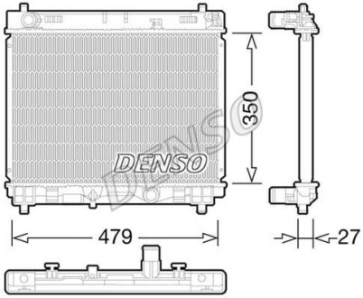 Радіатор, охолодження двигуна DENSO DRM50058