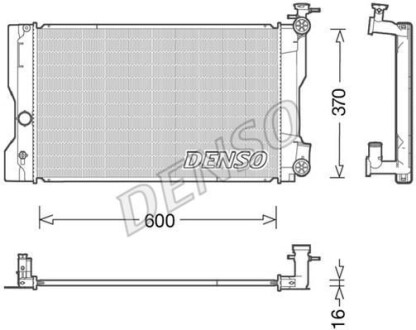 Радіатор двигуна DENSO DRM50091