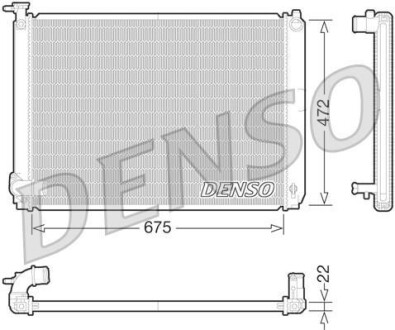 Радіатор, охолодження двигуна DENSO DRM51010