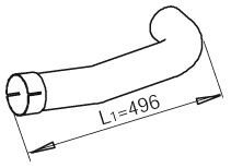 Труба вихлопного газу Dinex 48202