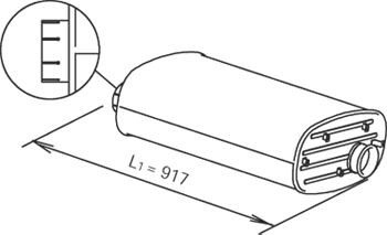 Средний / конечный глушитель ОГ Dinex 64378
