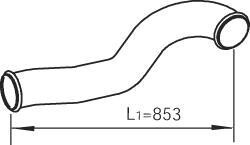 Труба вихлопного газу Dinex 81717