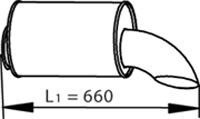 Глушник, випускна система Dinex 81722