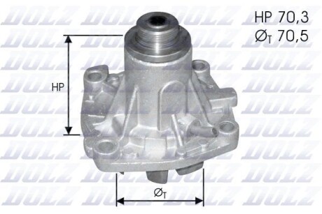 Водяна помпа Alfa Romeo/Ford Scorpio/Chrysler Voyager I 2.5 TD 95- DOLZ A131ST