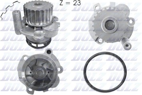 Водяна помпа Audi A3/A4/A6/TT, Seat Altea, Exeo, Leon, Skoda Octavia, VW Golf, Passat 2.0 TFSI 09.04- DOLZ A212