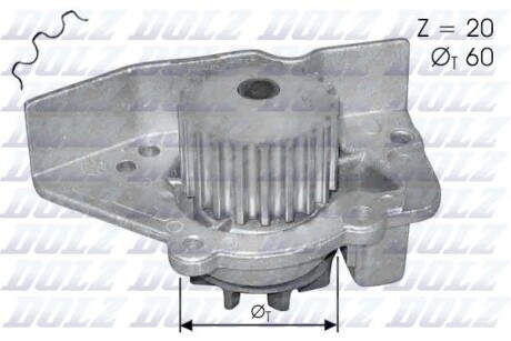 Насос системи охолодження DOLZ N405