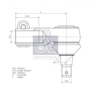 Наконечник рульової тяги DT 363120