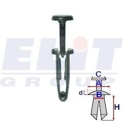 Зажим бампера ELIT R 20243