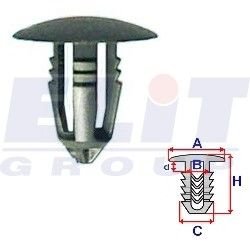 Зажим бампера ELIT R A14545S