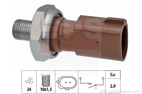 Датчик тиску масла (2Bar M10x1,5) VAG Octavia 2.0TDI 12-/Caddy 2.0TDI 15-/Golf VII 2.0TDI/Passat B6 2.0TDI EPS 1.800.217