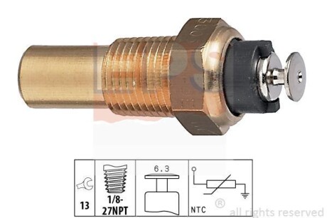 Датчик температури води VW/Opel/Bmw EPS 1.830.005
