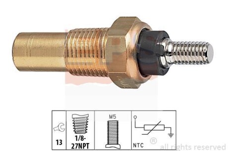 Датчик температури (фіолетово-червоний) Ford Escort/Fiesta/Transit 85- EPS 1.830.082 (фото 1)