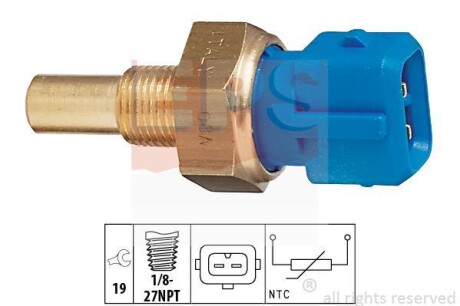 Датчик температури (блакитний) Ford Transit 2.5D 91- EPS 1.830.156 (фото 1)