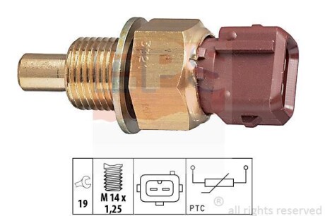 Датчик температури води Citroen Berlingo 1.4 96-/Peugeot 206/306/406 1.1-3.0 93-04 EPS 1.830.321