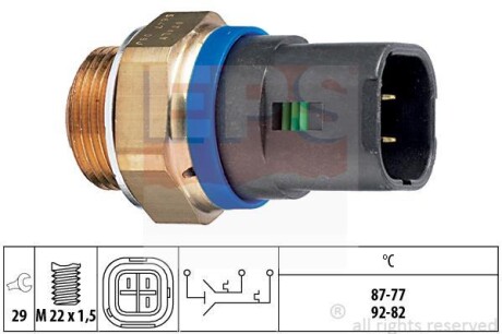 Темпер-й датчик вентилятора Renault Laguna/Safrane EPS 1.850.647 (фото 1)