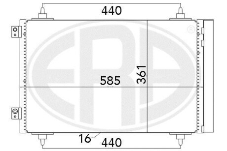 Радіатор кондиціонера ERA 667016