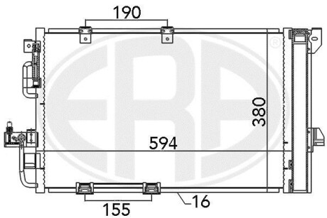 Радіатор кондиціонера ERA 667082