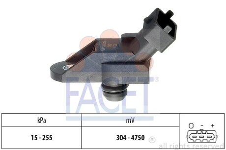 Датчик абсолютного тиску (Manifold Air Pressure Sensor, MAP sensor) FACET 103014