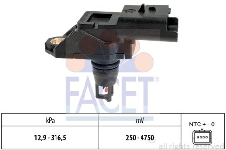 Датчик абсолютного давления(MAP) FACET 103261