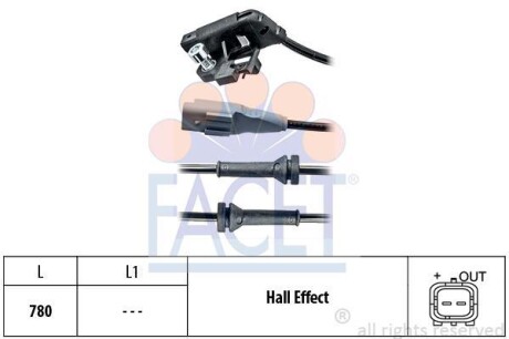 Датчик ABS FACET 210032 (фото 1)