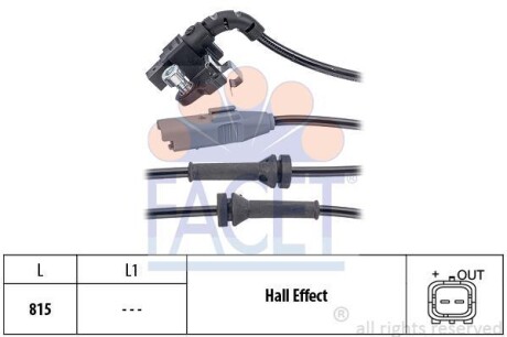 Датчик швидкості (ABS) FACET 210063