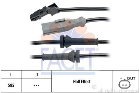 Датчик швидкості (ABS) FACET 210144