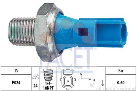 Датчик тиску мастила FACET 70147