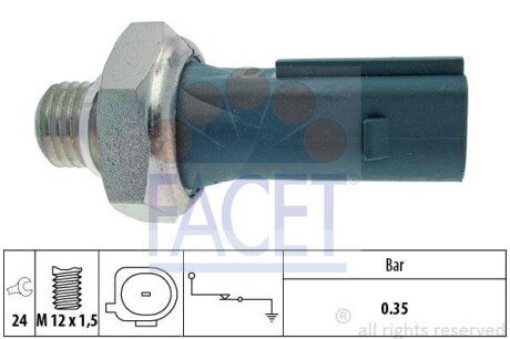 Датчик давления масла Mercedes Benz W169/245 M266 04-> (7.0177) FACET 70177