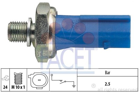 Датчик тиску мастила FACET 70192