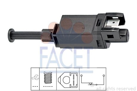 Вимикач ліхтаря сигналу гальма FACET 71055