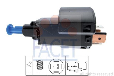 Вимикач ліхтаря сигналу гальма FACET 71181