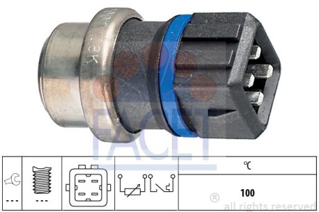 Датчик температури рідини охолодження FACET 73536 (фото 1)