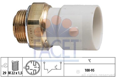 Термовимикач вентилятора радіатора FACET 75182