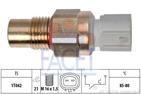 Термовимикач вентилятора радіатора FACET 75246