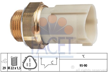 Термовимикач вентилятора радіатора FACET 75262