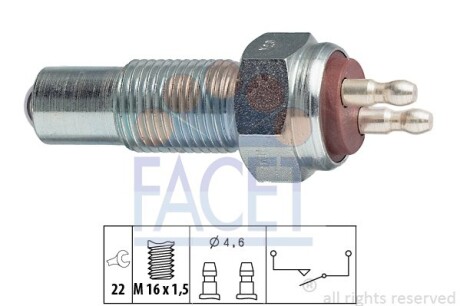 Вимикач фар заднього ходу FACET 76006